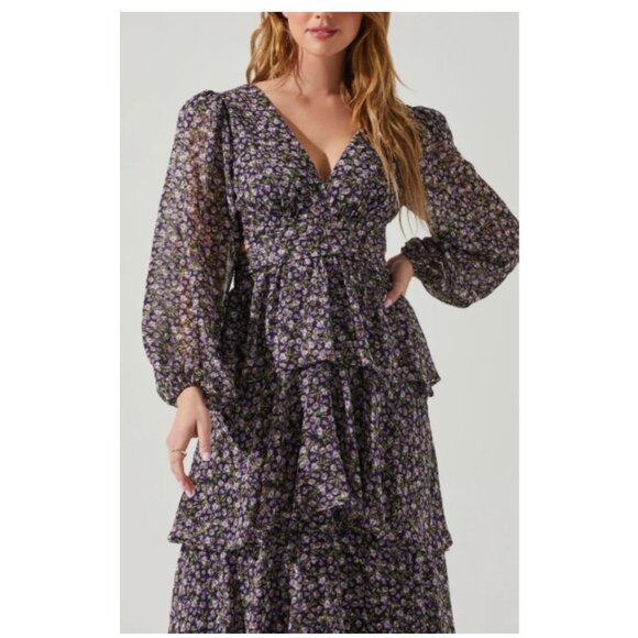 ASTR the Label Anora Floral Long Sleeve Dress Size: S NWT - Picture 4 of 6